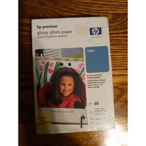 New Sealed HP Premium GLOSSY 4X6 Ink Jet Picture Photo Paper 10 mil 60 Sheets